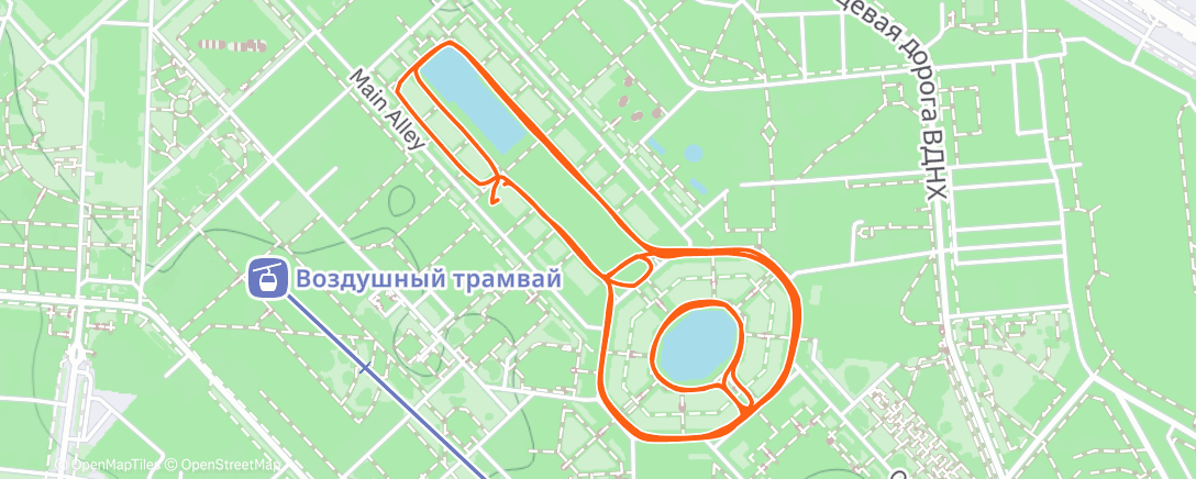 Map of the activity, Evening Nordic Ski