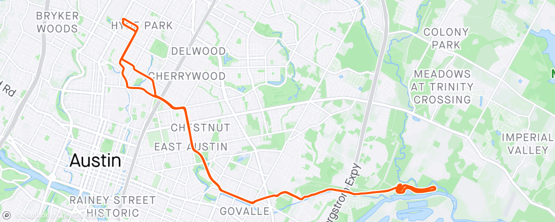Map of the activity, Driveway speed loop