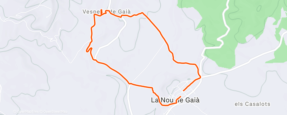 Map of the activity, Afternoon Walk