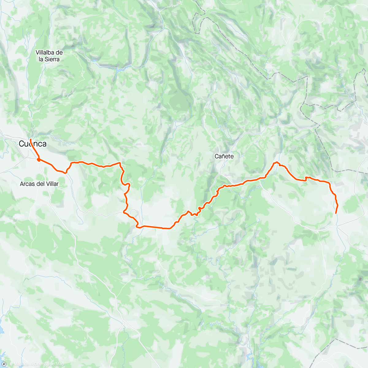 Карта физической активности (Vuelta Valenciana ‘24 Stage 3:  Los Heurtos de Moya to Cuenca)