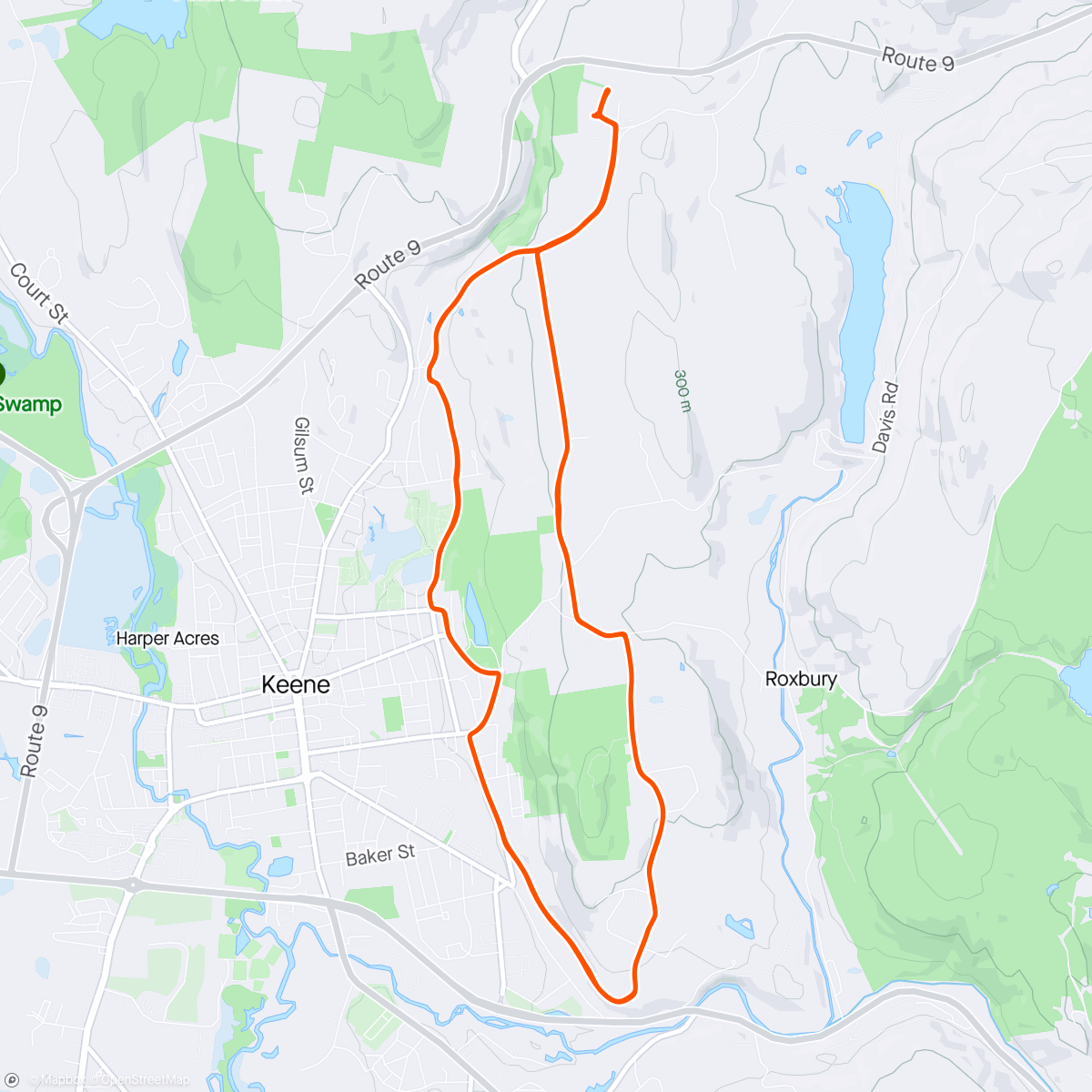 Map of the activity, Tandem shake down ride