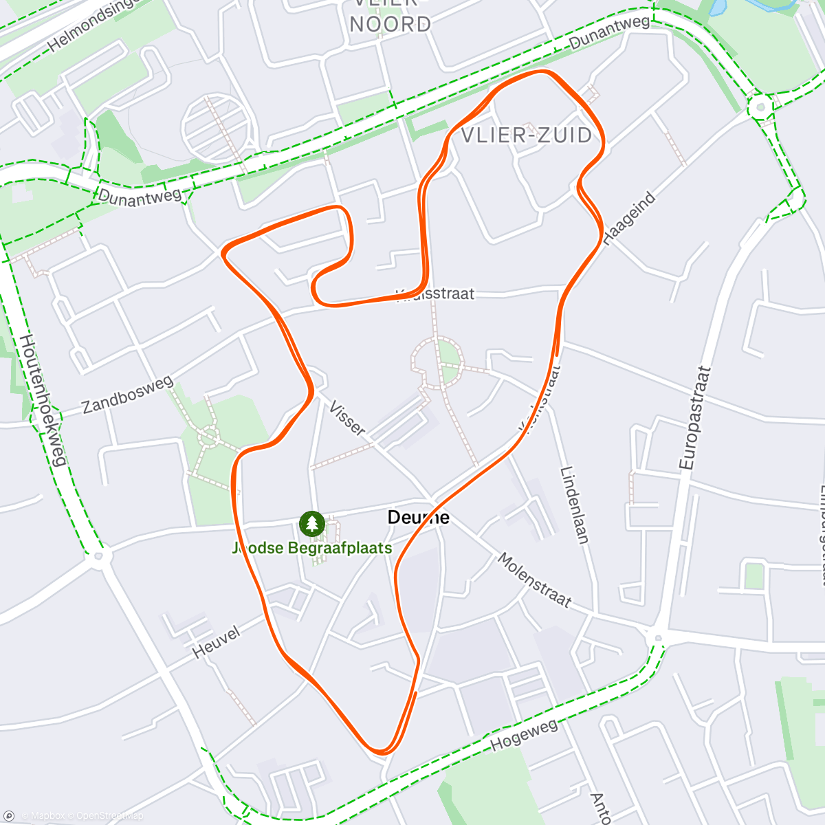 Map of the activity, Deurne City Run 5km