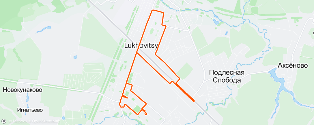 Mapa de la actividad (Легкий бег)