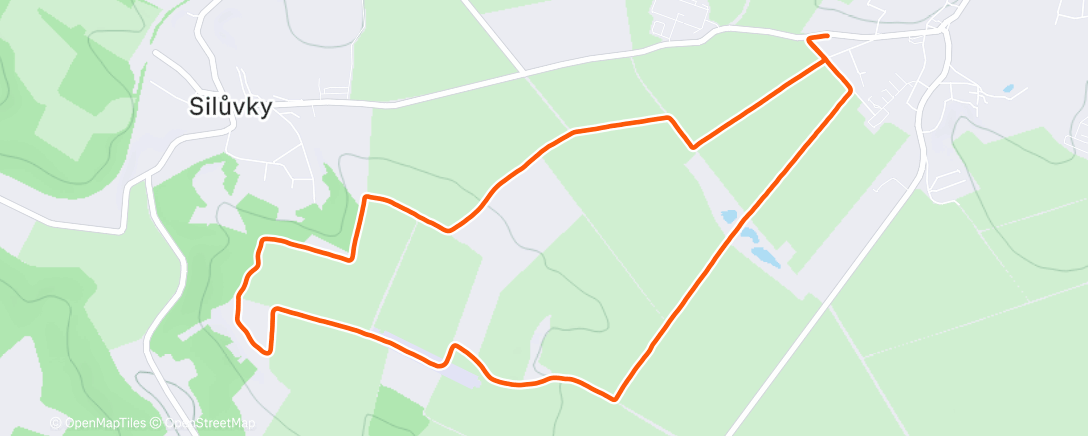 Map of the activity, Afternoon Run