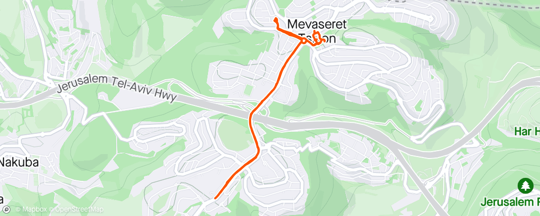 Map of the activity, Thursday Afternoon Cycle