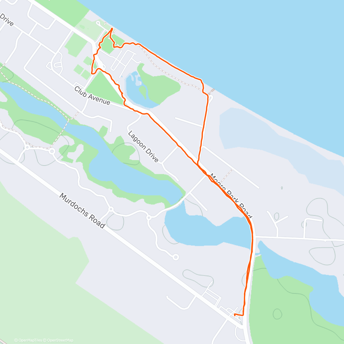 Map of the activity, Morning Walk