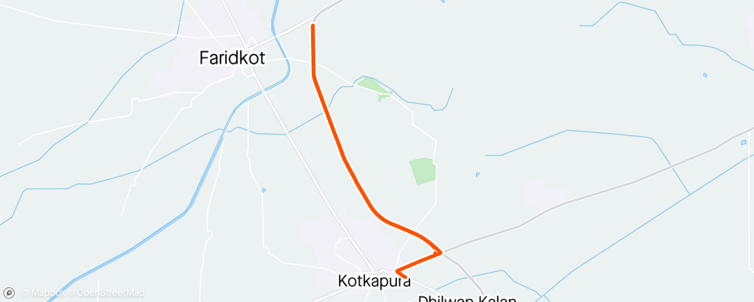 Map of the activity, Team KCR Kotkapura cycle riders