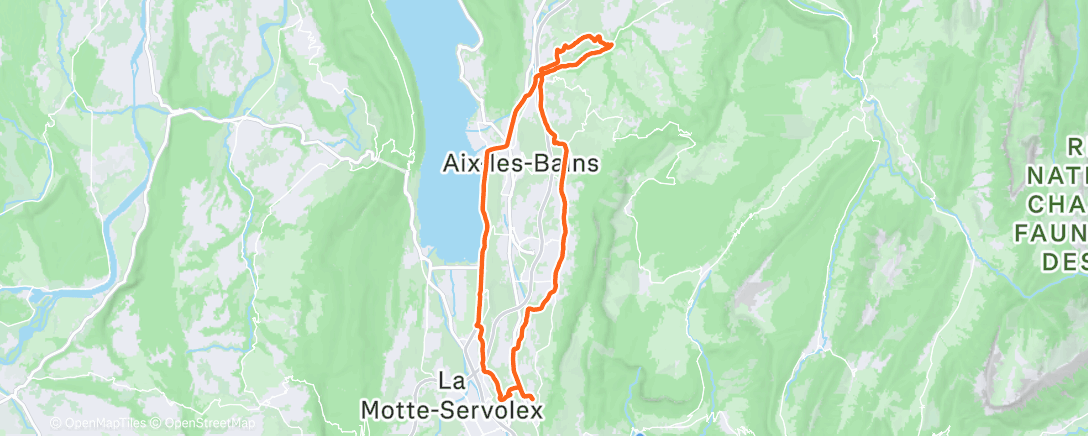 Map of the activity, Sortie vélo dans l'après-midi