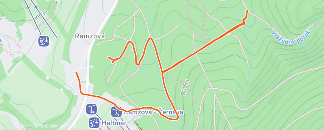 Map of the activity, Morning Hike