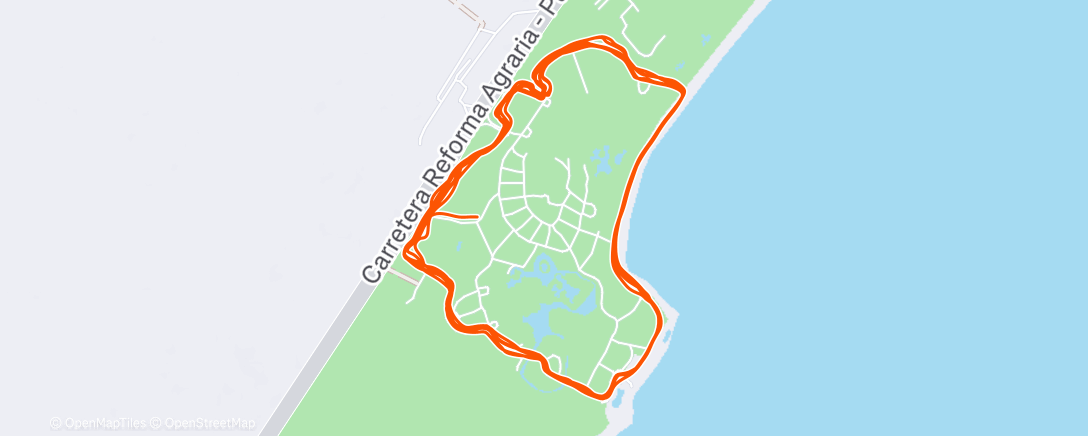 Map of the activity, Lunch Run