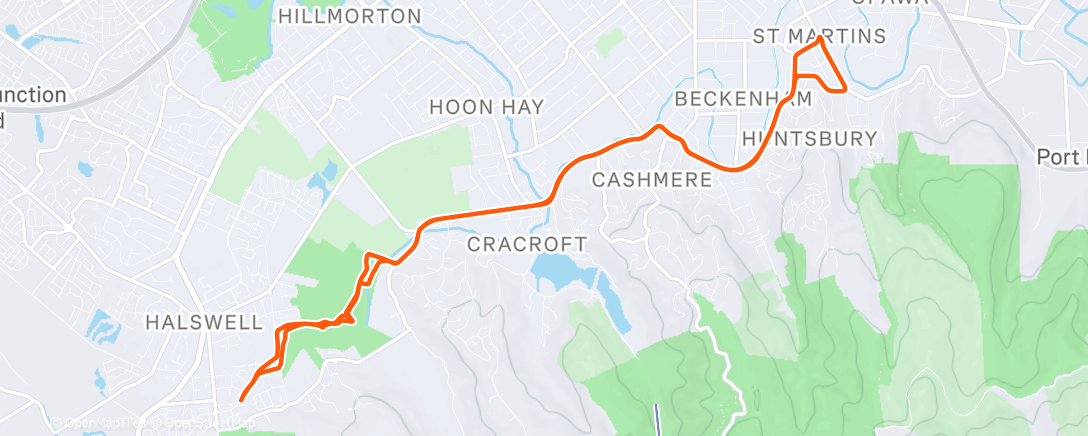 Map of the activity, Morning Ride