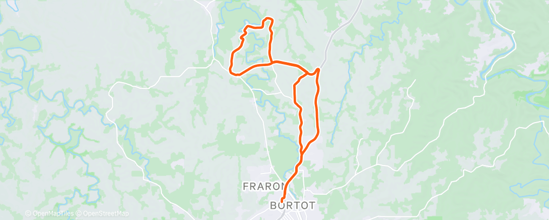 Map of the activity, Manhã Ciclismo