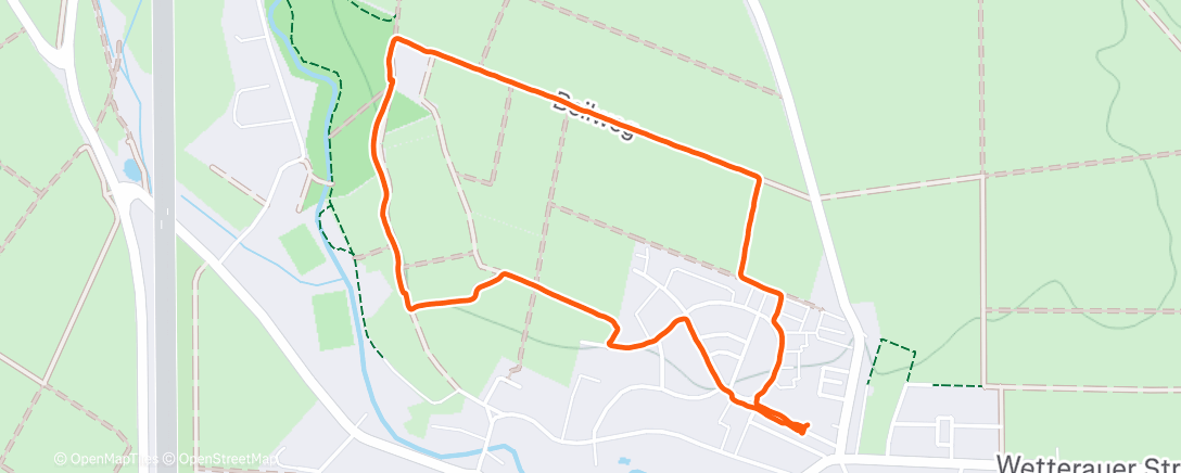 Map of the activity, Morning Walk