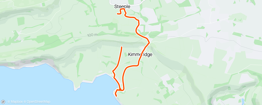 Map of the activity, Kimmeridge bay