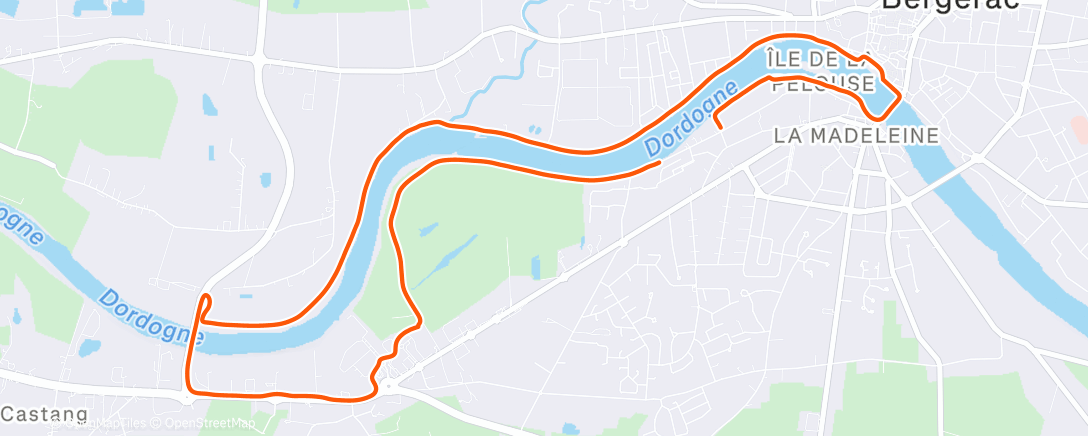 Map of the activity, Tour du quartier au soleil.