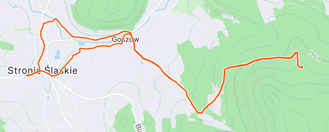 Map of the activity, Lunch Run