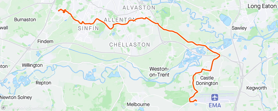 Map of the activity, Morning commute to work.