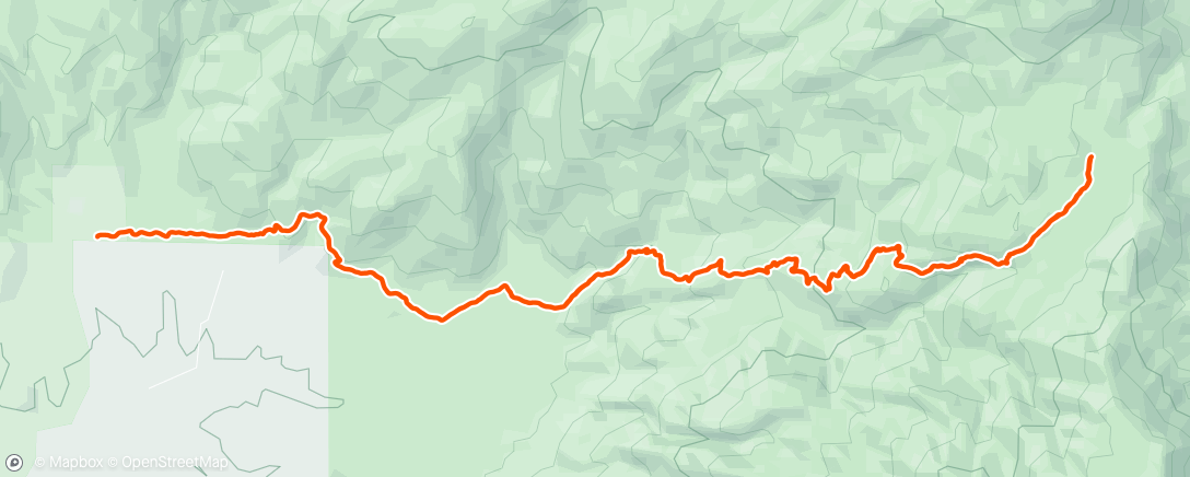 Mapa de la actividad, Rincon Creek trail