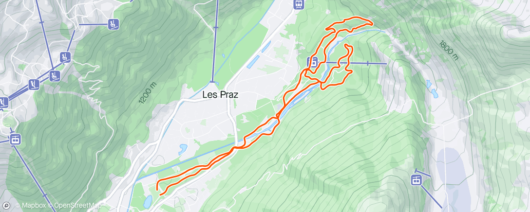 Map of the activity, 10km du marathon du mont blanc 🏔️