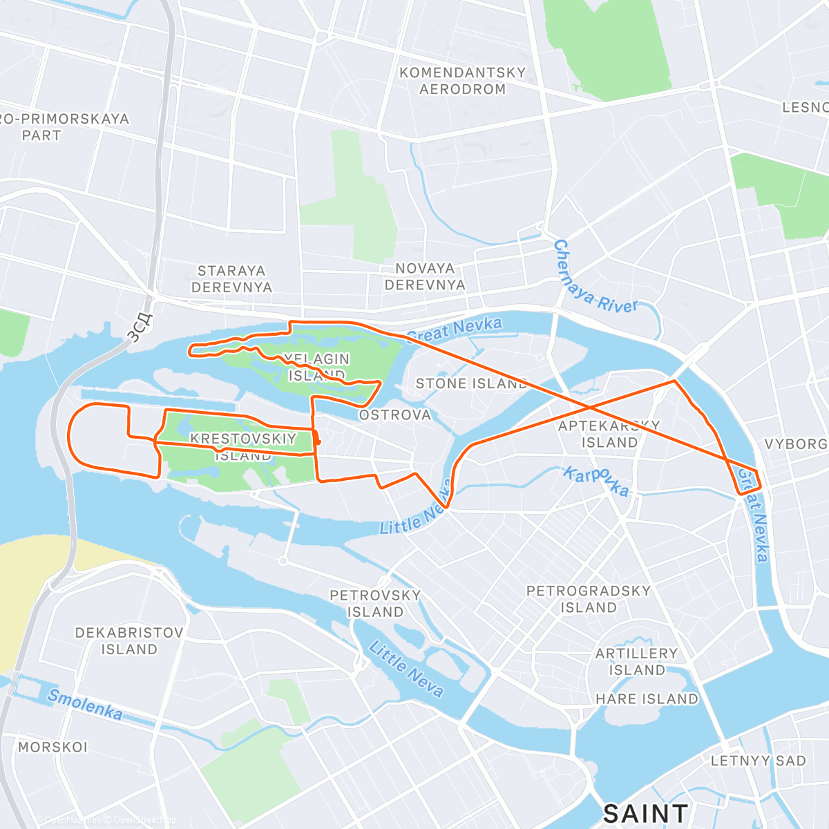 Map of the activity, run(a)long
