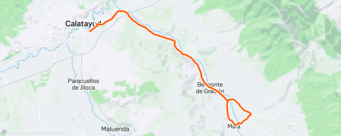 Map of the activity, Bicicleta por la mañana