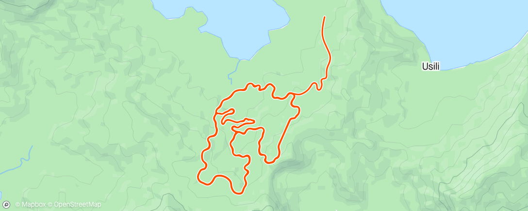 Mappa dell'attività Zwift - 05. Endurance Ascent on Big Flat 8 in Watopia
