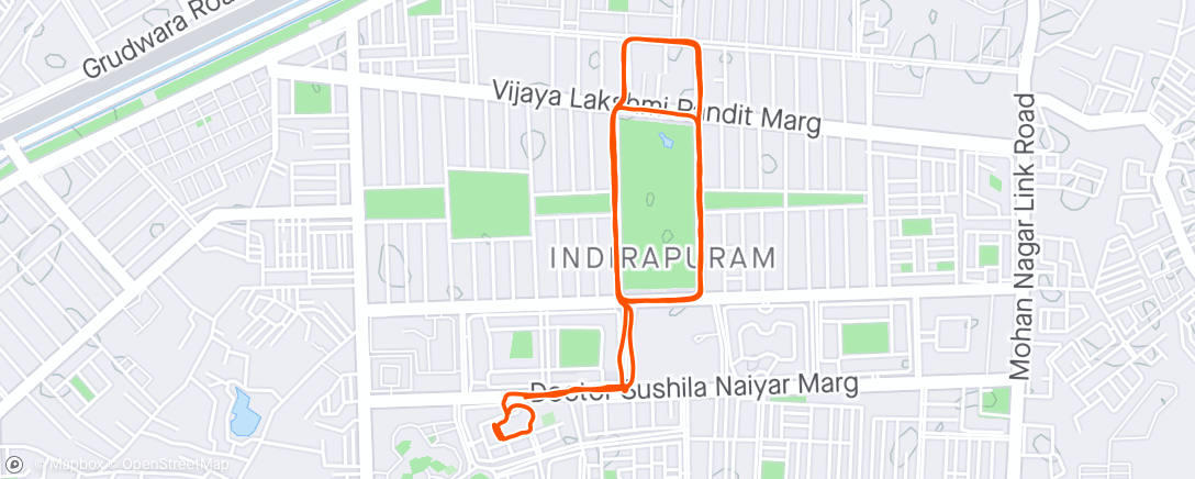 Map of the activity, Morning Run