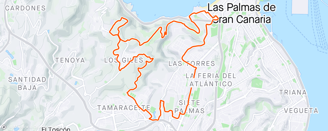 Kaart van de activiteit “Bicicleta al anochecer”