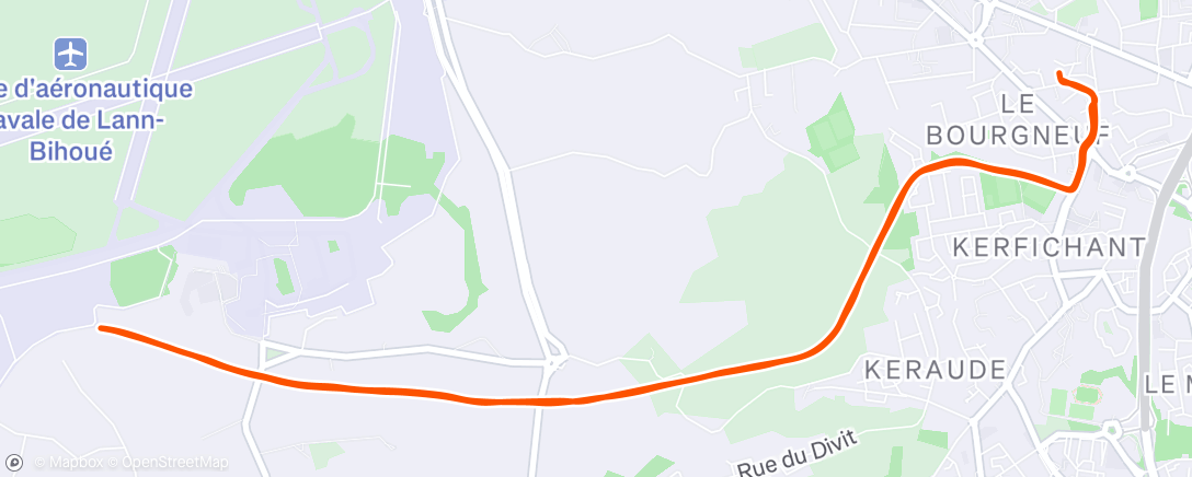 Map of the activity, Morning Run