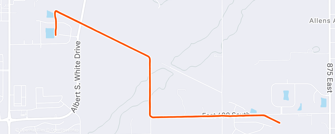 Map of the activity, Morning Run