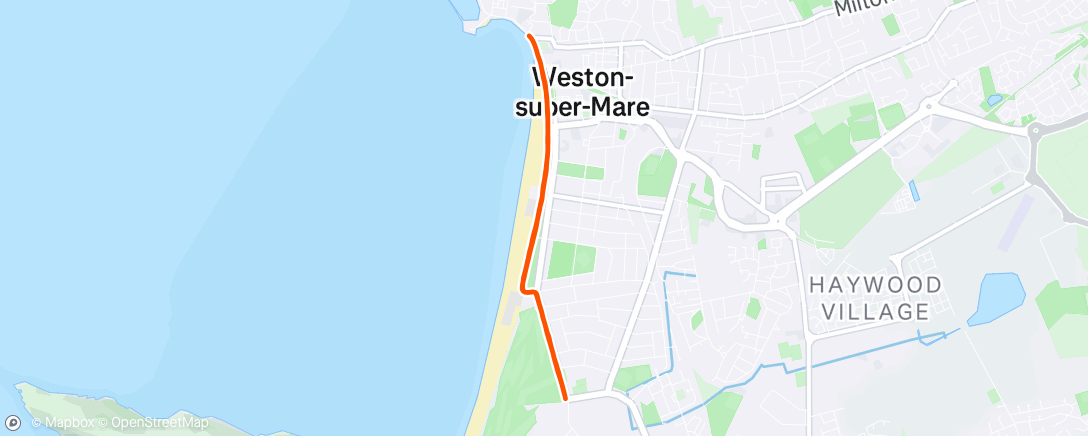 Map of the activity, Afternoon Run