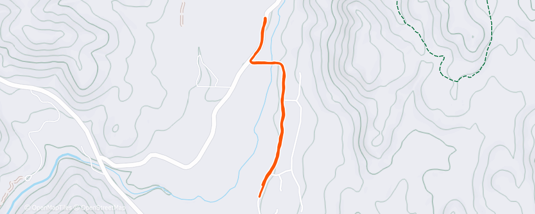 Map of the activity, Afternoon Run