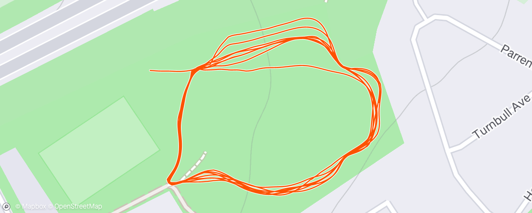 Map of the activity, Afternoon Run