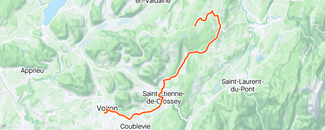 Mapa de la actividad, Récup retour à Voiron