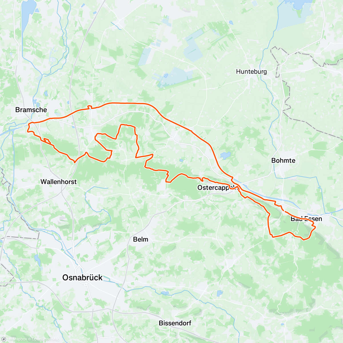 Map of the activity, Afternoon Ride
