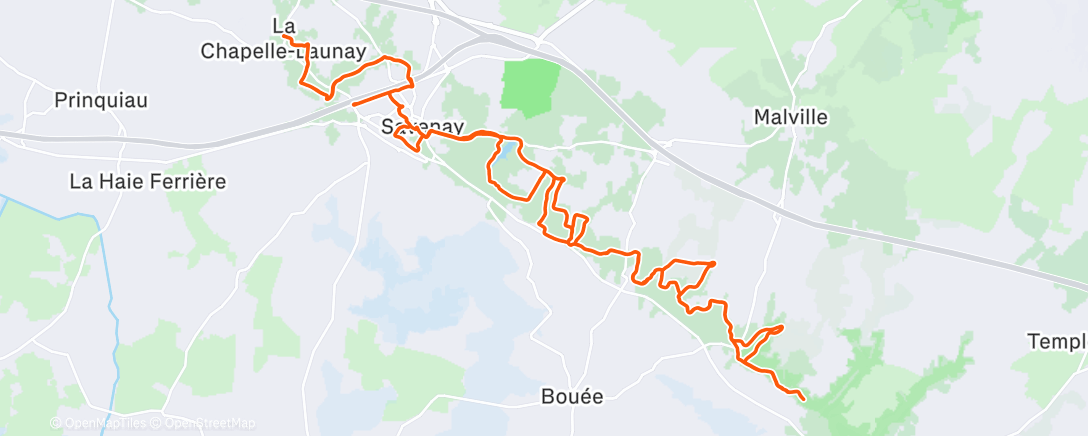Map of the activity, Petite sortie VTT sous la pluie 😵😵‍💫😪
