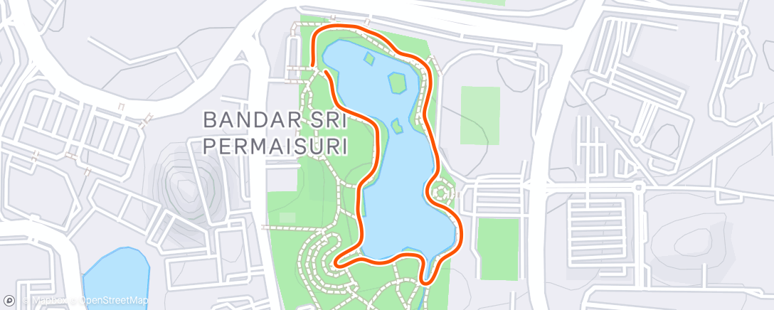 Map of the activity, Evening Run