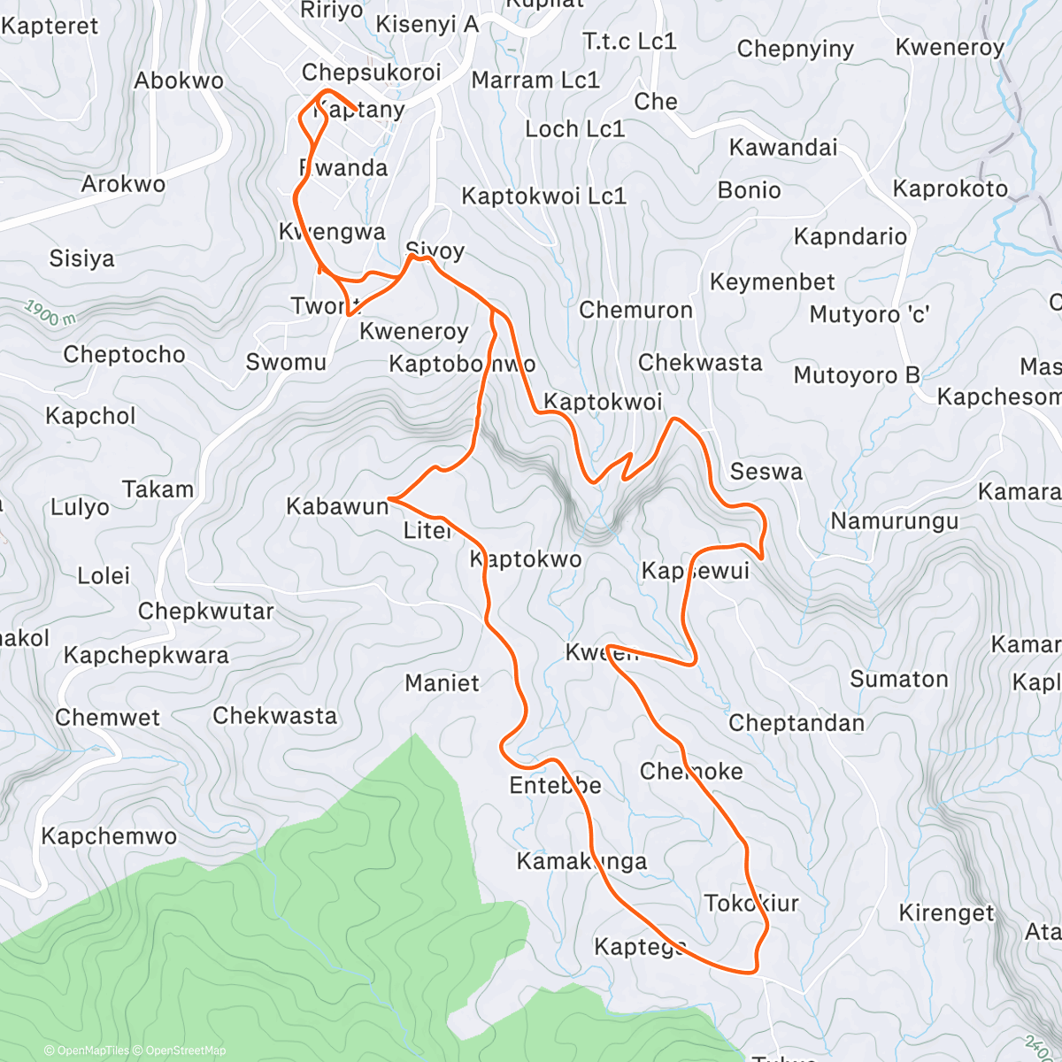 Map of the activity, Kapchorwa last dance 🇺🇬