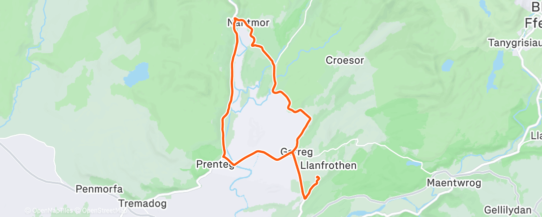 Map of the activity, Aberglaslyn - eto 🤣