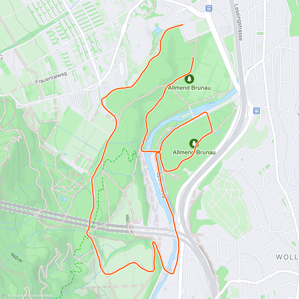 Map of the activity, Last run before Thursday's B2Run event in Zurich! Testing out the course today and looking forward to Thursday! 🔥💪