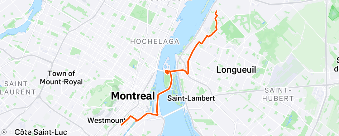 Map of the activity, Afternoon Ride