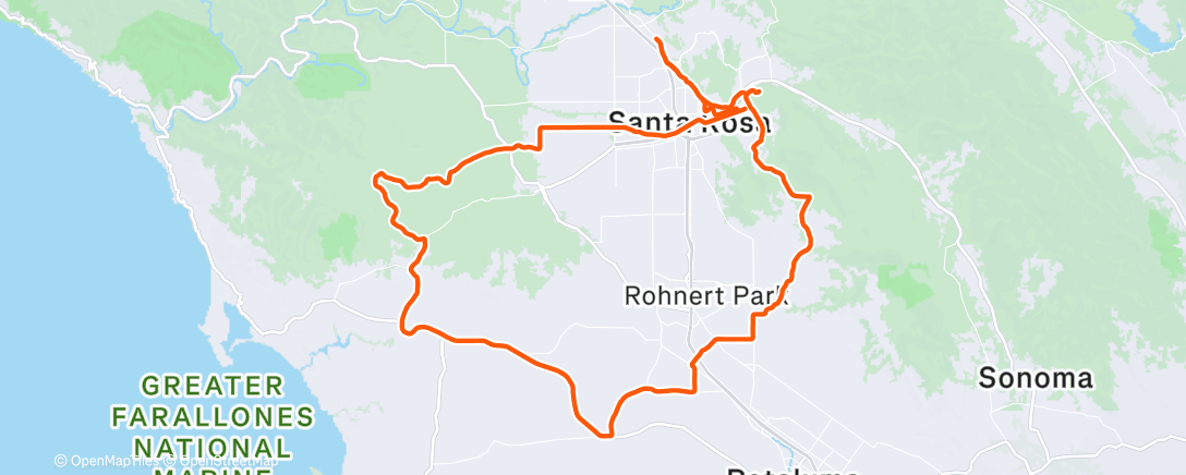 Map of the activity, Morning Ride