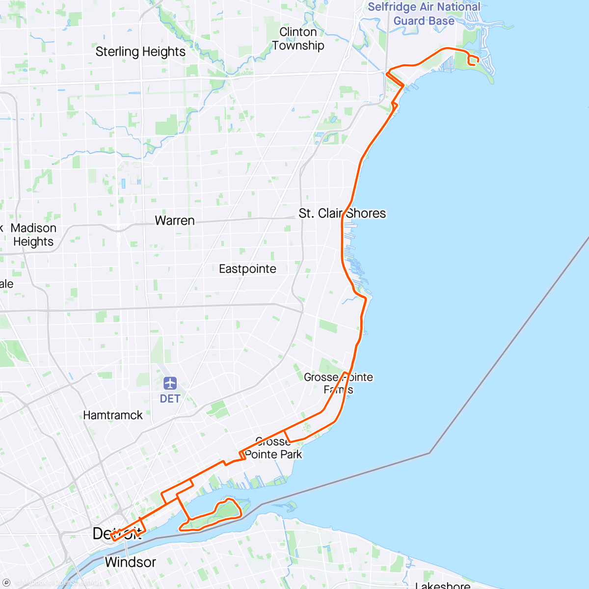 Map of the activity, T2M End Gen / JJI Eastside Shoreline 100k
