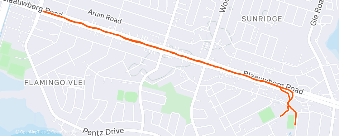 Map of the activity, Morning Run