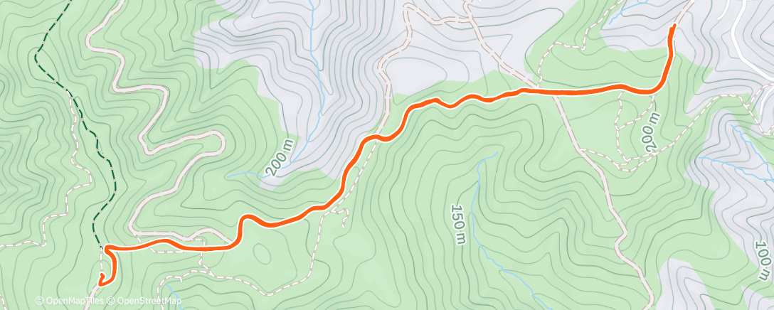 Map of the activity, Afternoon Walk