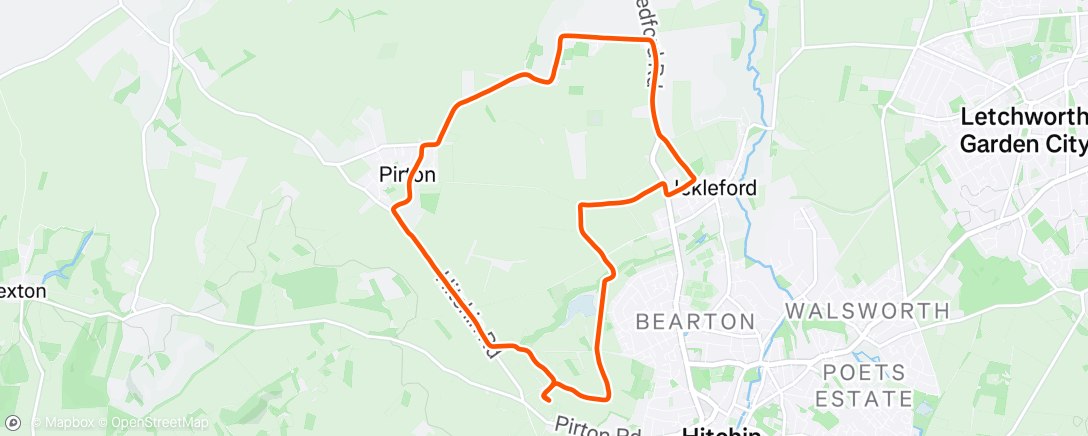 Map of the activity, Morning Run
