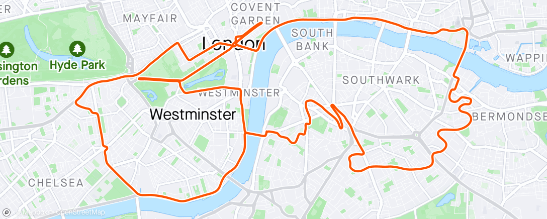 Map of the activity, Zwift - Through the Zones #1 in London
