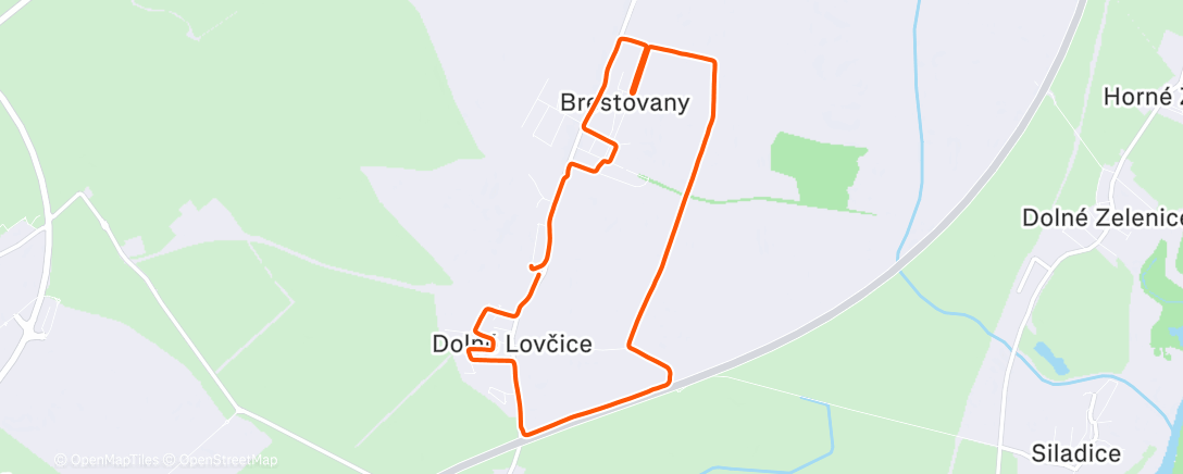 Map of the activity, Afternoon Run