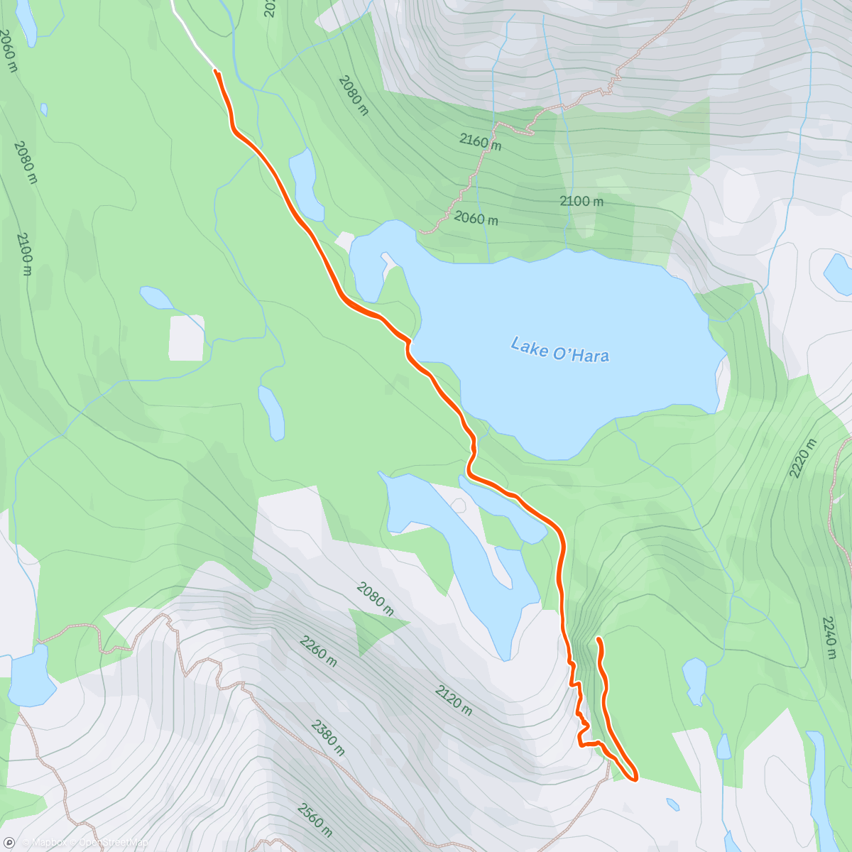 Map of the activity, lazy morning lake views