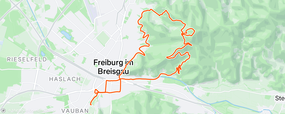 Map of the activity, Afternoon Mountain Bike Ride